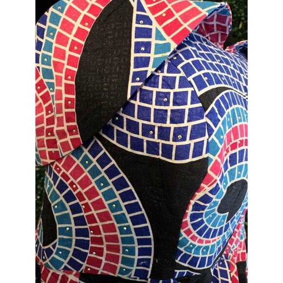 Handmade African Print Design Two-Piece Mermaid Dress Set, 14-16, New - Picture 8 of 14